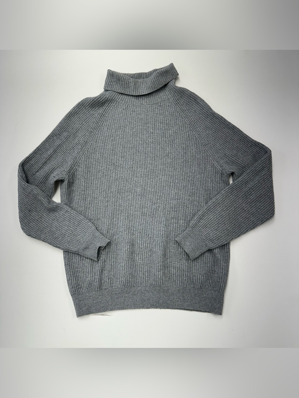 Suitsupply Wool Cashmere Turtleneck Sweater Mens XL Gray Casual